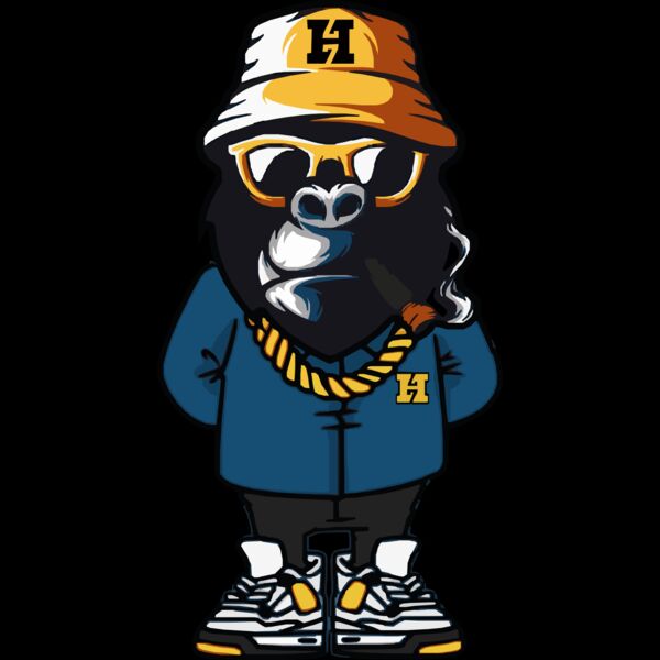 Blue/Yellow Summer Time Style Gorilla  Thumbnail